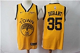 Warriors 35 Kevin Durant Yellow 2018 19 Earned Edition Nike Swingman Jersey,baseball caps,new era cap wholesale,wholesale hats